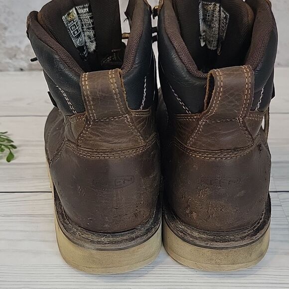 Keen Cincinnati Waterproof Work Boots Brown Leather Mens Size 9 ( EU 42 )